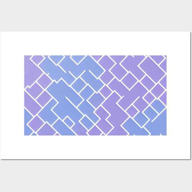 Maze Puzzle - Abstract Geometric Pattern Wall Art by Artilize